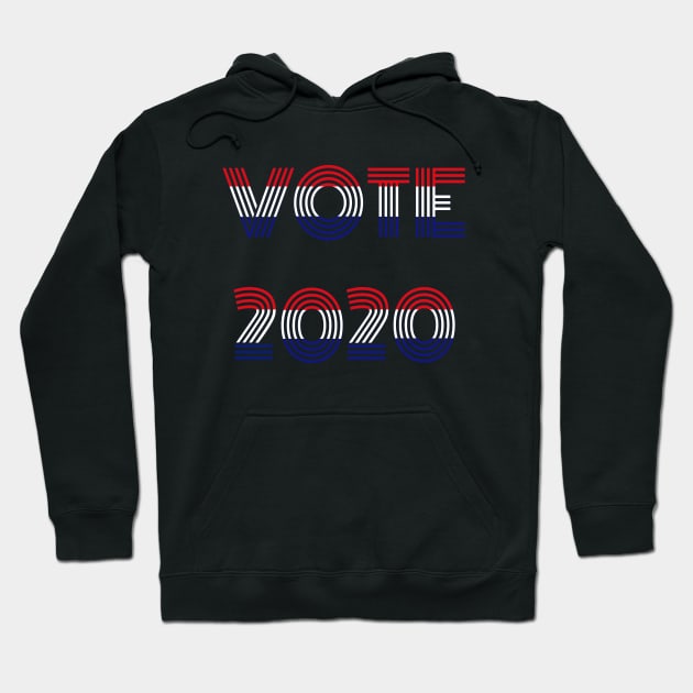 Vote 2020. Red White and Blue. Hoodie by Art By LM Designs 